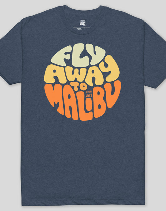 Fly Away to Malibu Tee - Cotton Blend | Midnight Navy