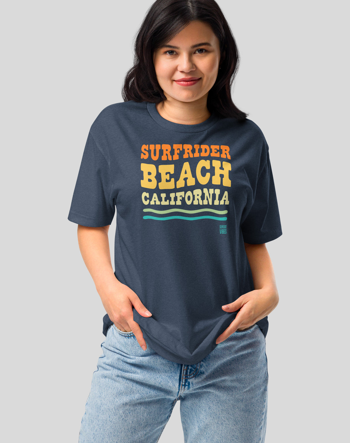 Surfrider Beach Vibes Tee - Cotton Blend | Midnight Navy