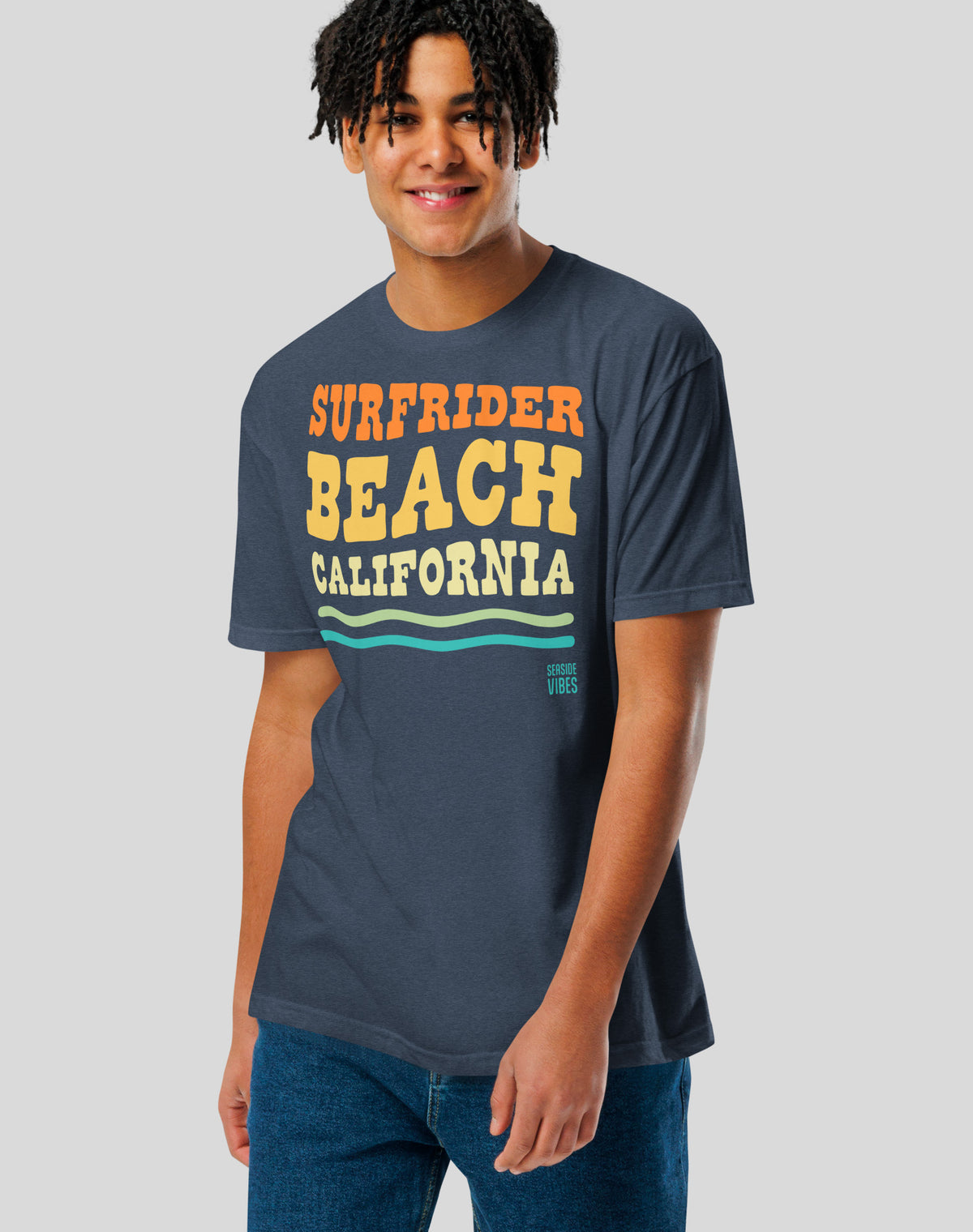 Surfrider Beach Vibes Tee - Cotton Blend | Midnight Navy
