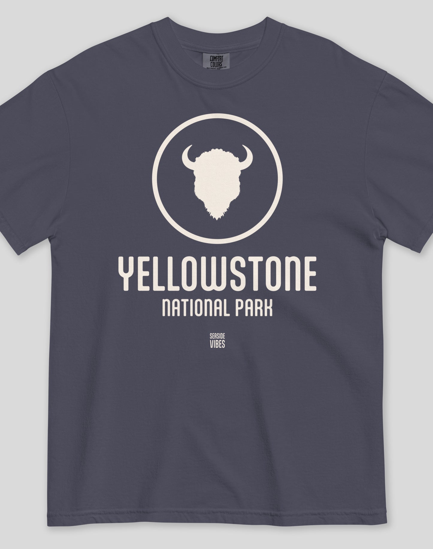 Unisex: Yellowstone National Park Tee - 100% Cotton | Navy