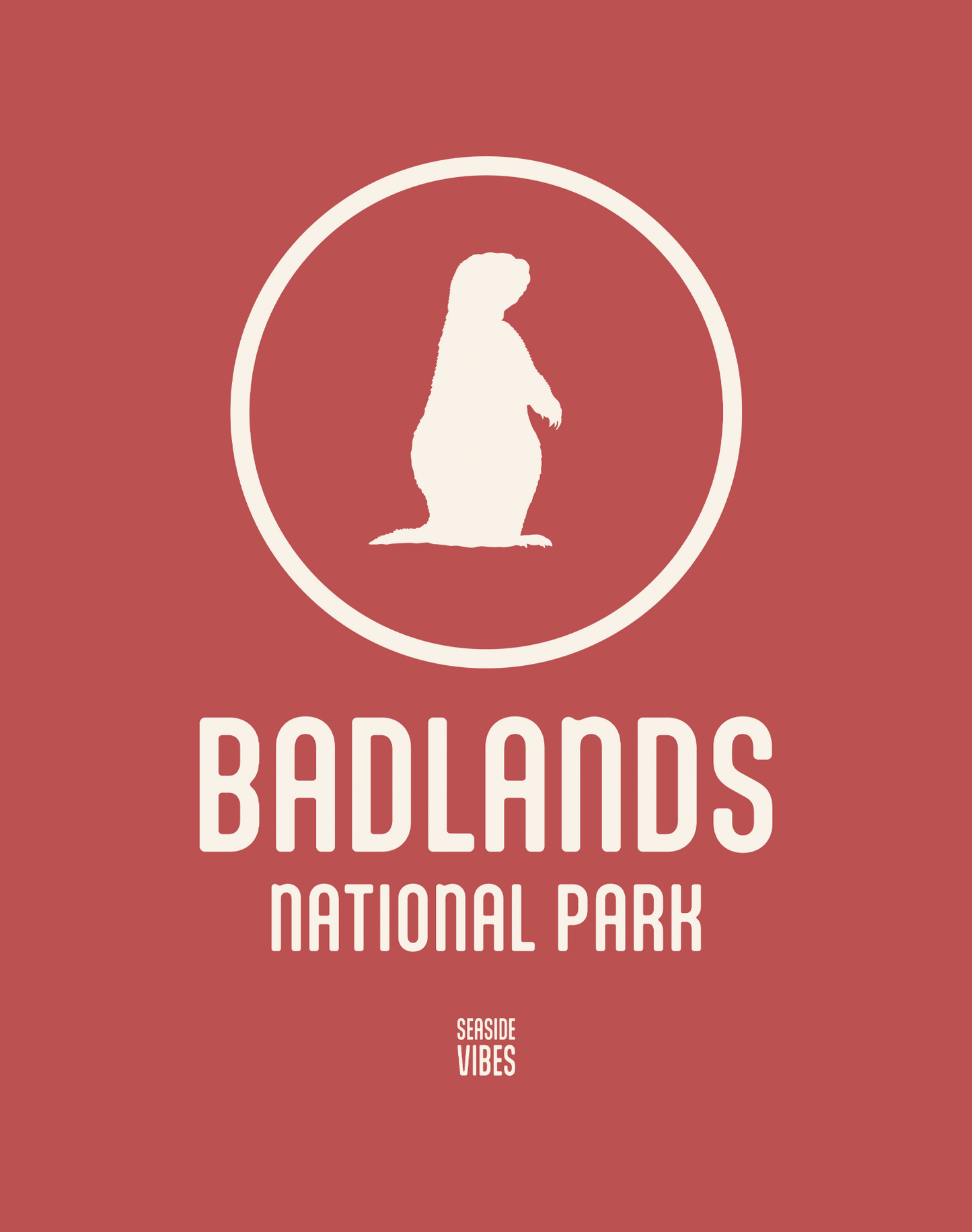 Unisex: Badlands National Park Tee - 100% Cotton | Crimson