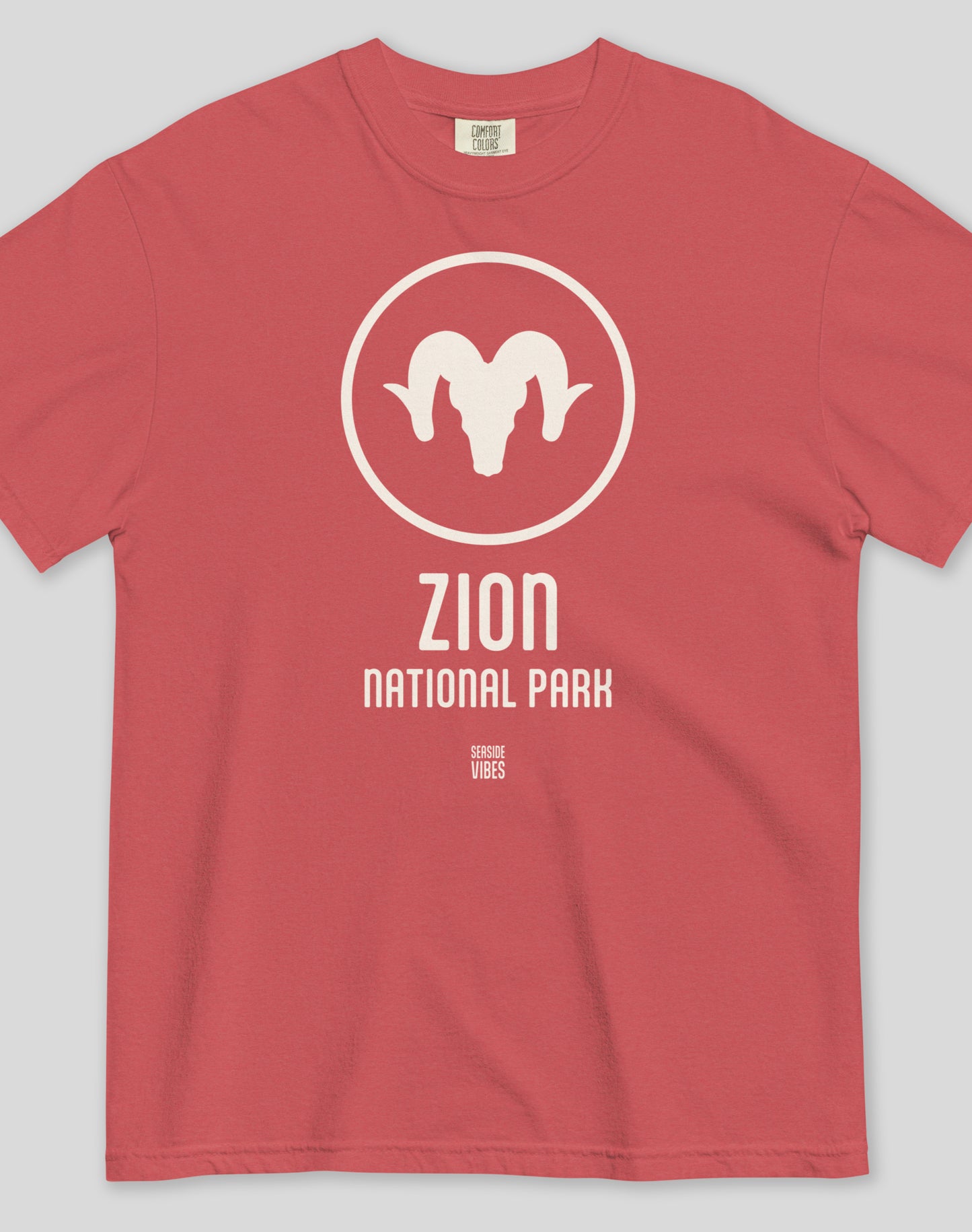 Unisex: Zion National Park Tee - 100% Cotton | Crimson