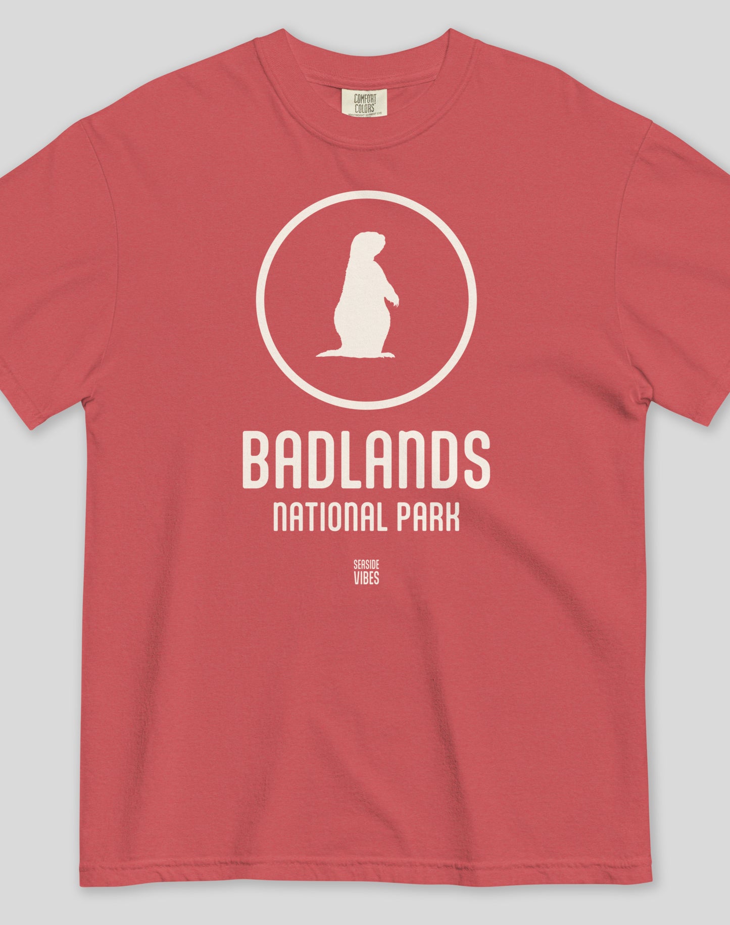 Unisex: Badlands National Park Tee - 100% Cotton | Crimson