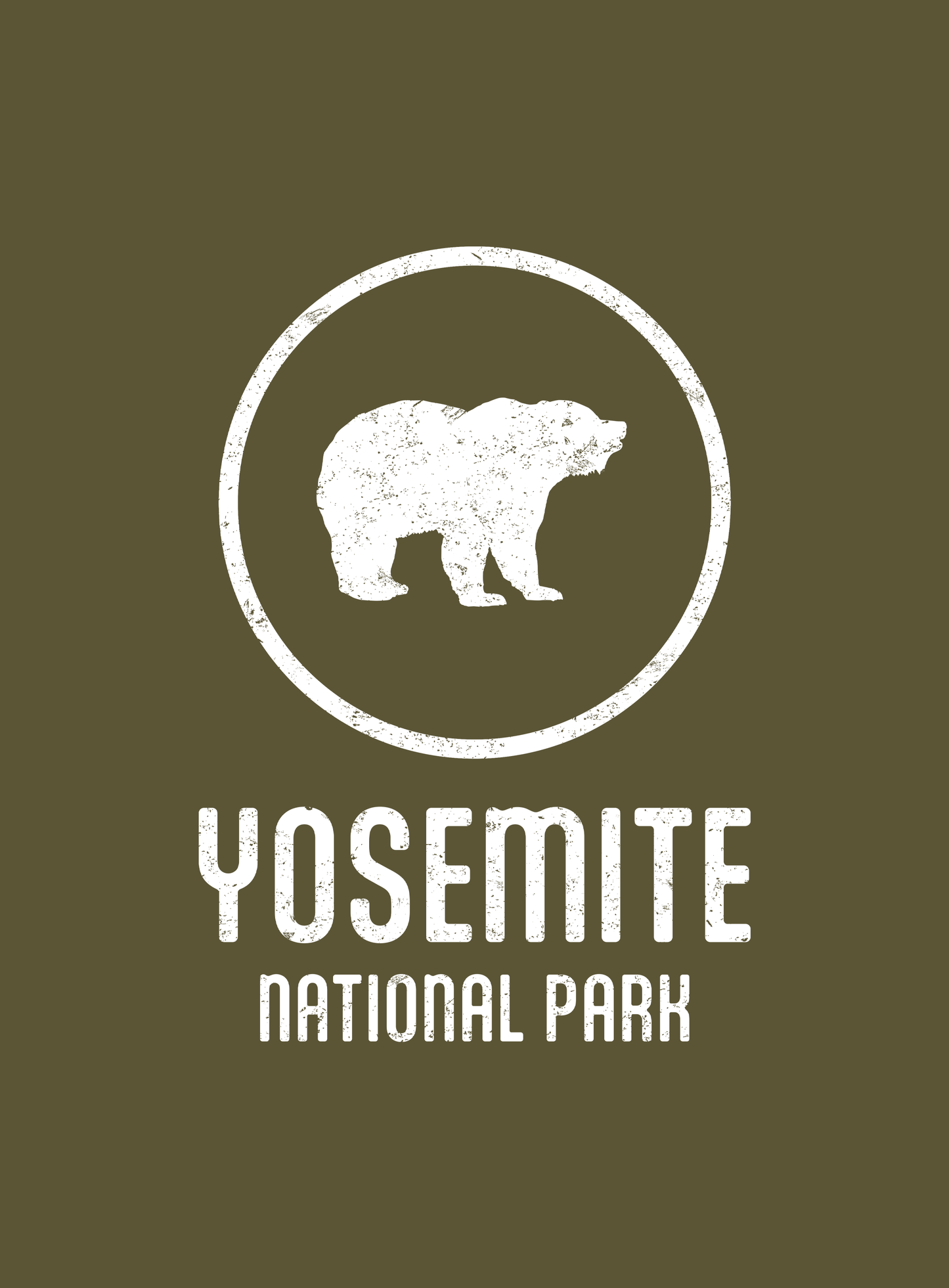 Unisex: Yosemite National Park Tee - Heather Olive