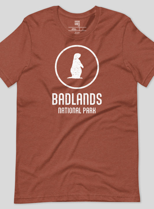 Unisex: Badlands National Park Tee - Heather Clay