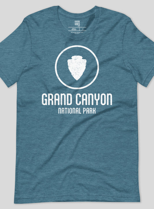Unisex: Grand Canyon National Park Tee - Heather Deep Teal