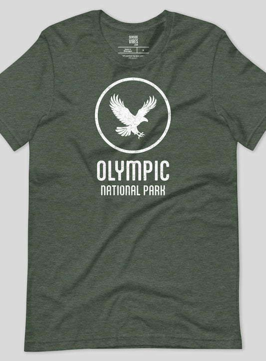 Unisex: Olympic National Park Tee - Heather Forest