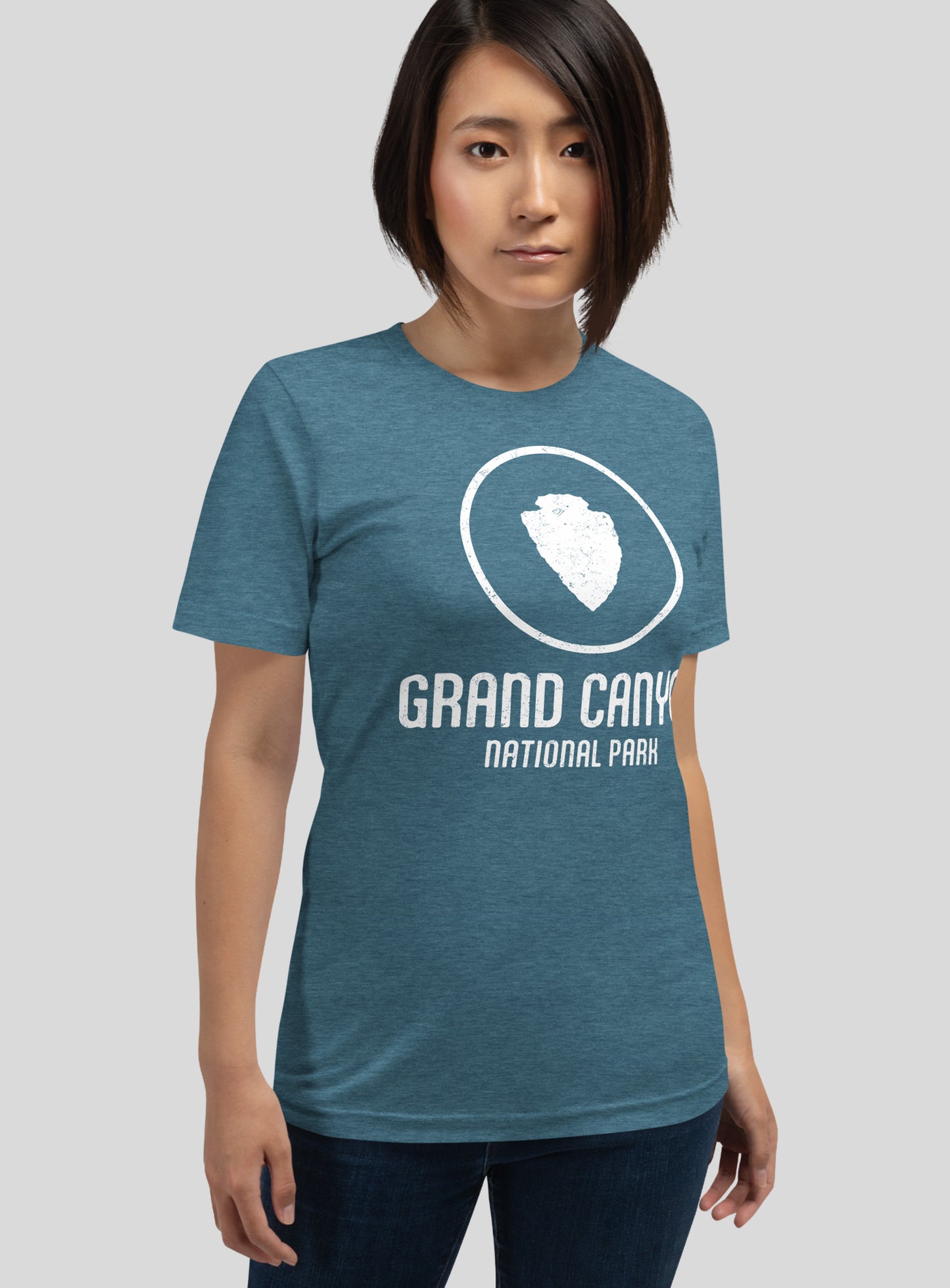 Unisex: Grand Canyon National Park Tee - Heather Deep Teal