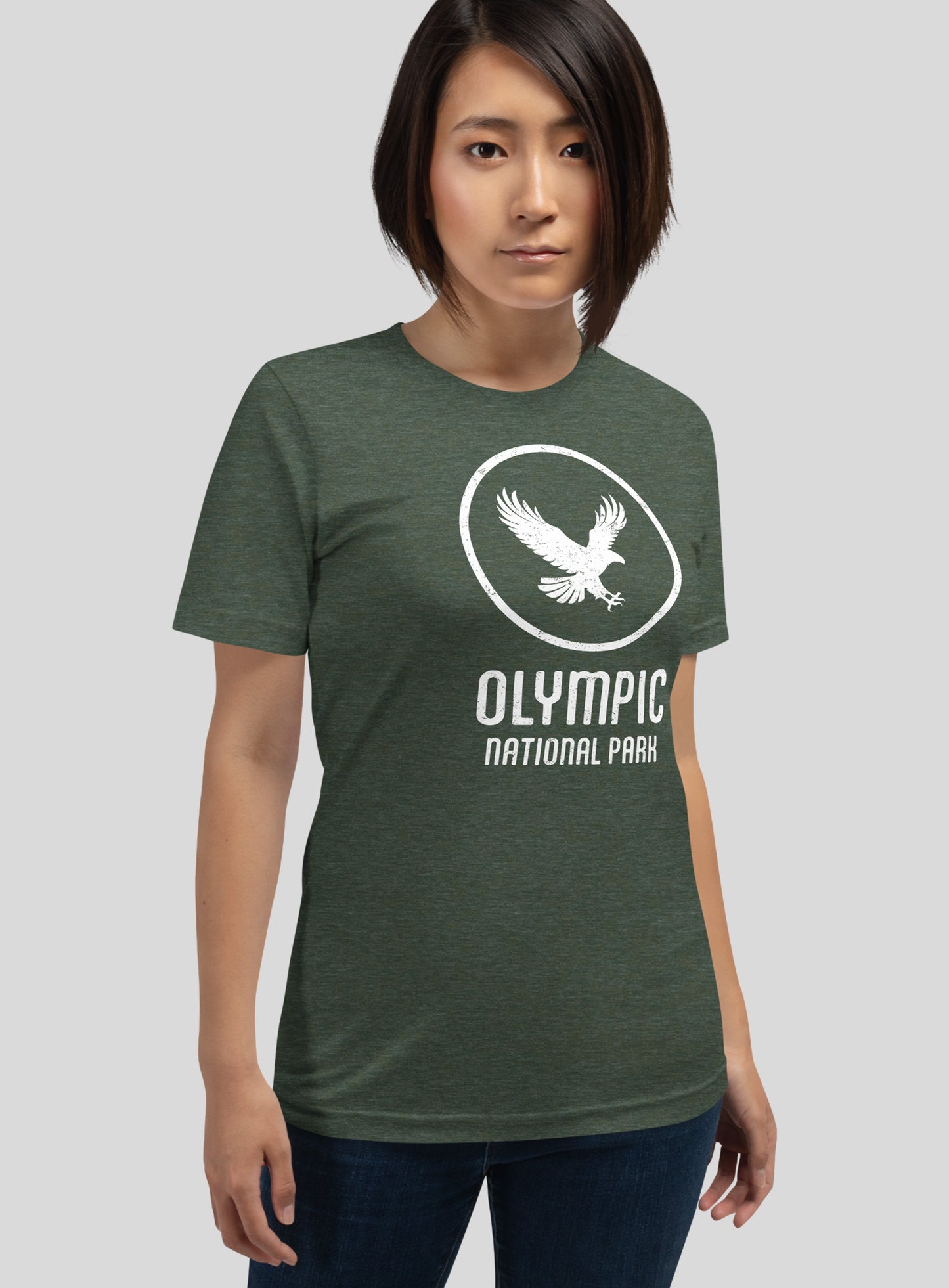 Unisex: Olympic National Park Tee - Heather Forest
