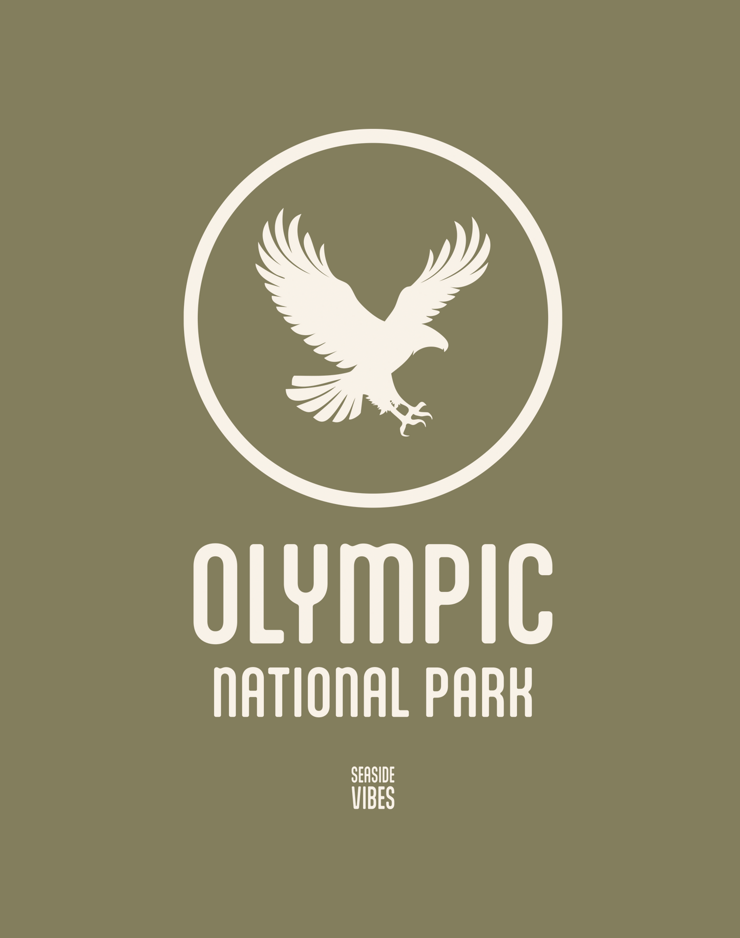 Olympic National Park Tee - Cotton Blend | Military Green