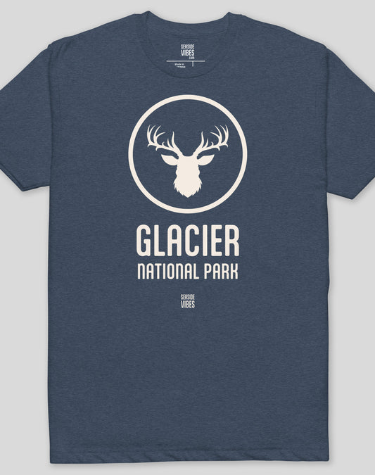 Glacier National Park Tee - Cotton Blend | Midnight Navy