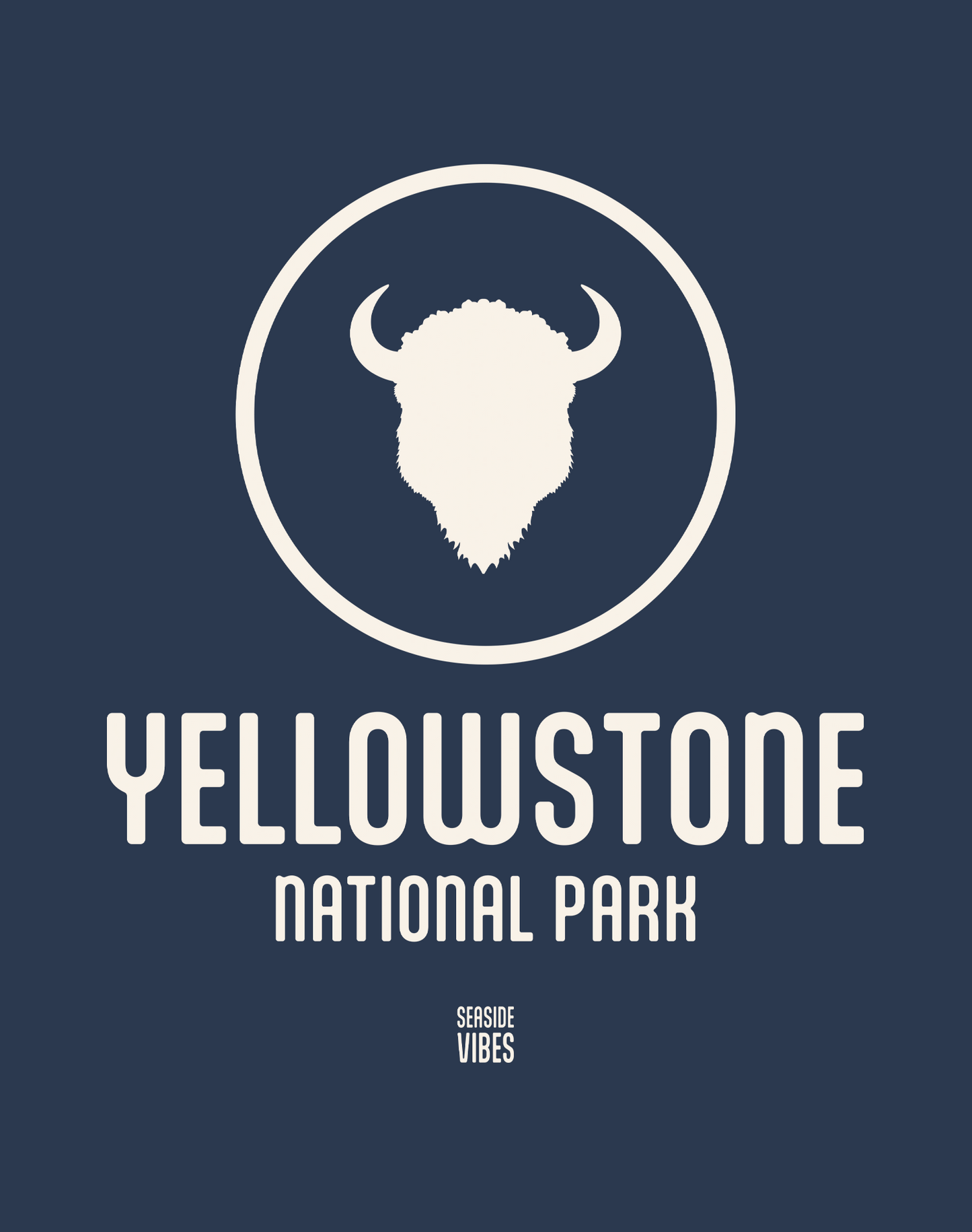 Yellowstone National Park Tee - Cotton Blend | Midnight Navy