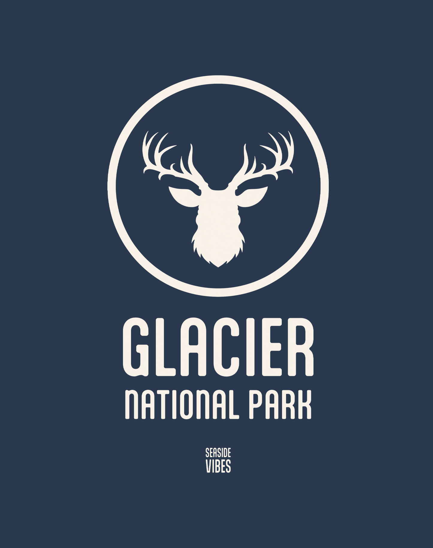 Glacier National Park Tee - Cotton Blend | Midnight Navy