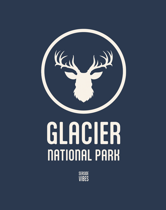 Glacier National Park Tee - Cotton Blend | Midnight Navy