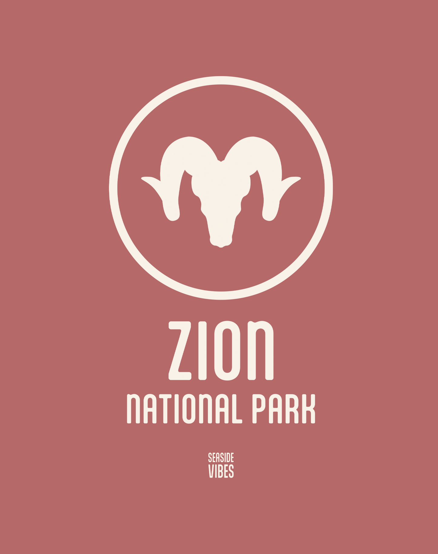 Zion National Park Tee - Cotton Blend | Heather Mauve