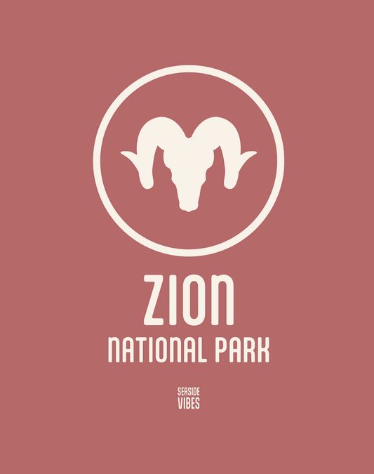 Zion National Park Tee - Cotton Blend | Heather Mauve