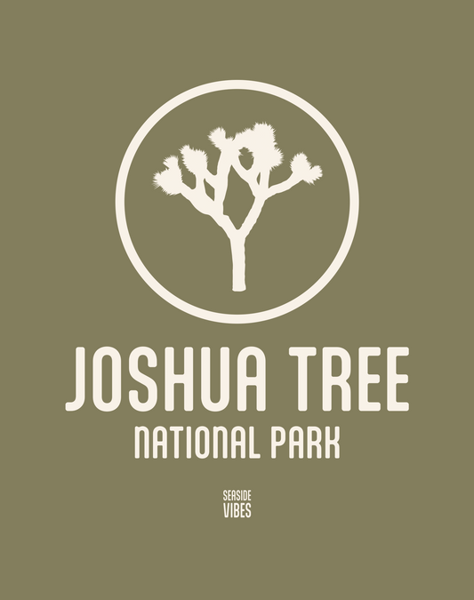 Joshua Tree National Park Tee - Cotton Blend | Military Green