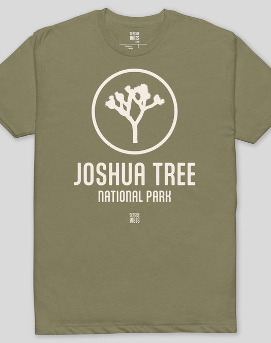 Joshua Tree National Park Tee - Cotton Blend | Military Green