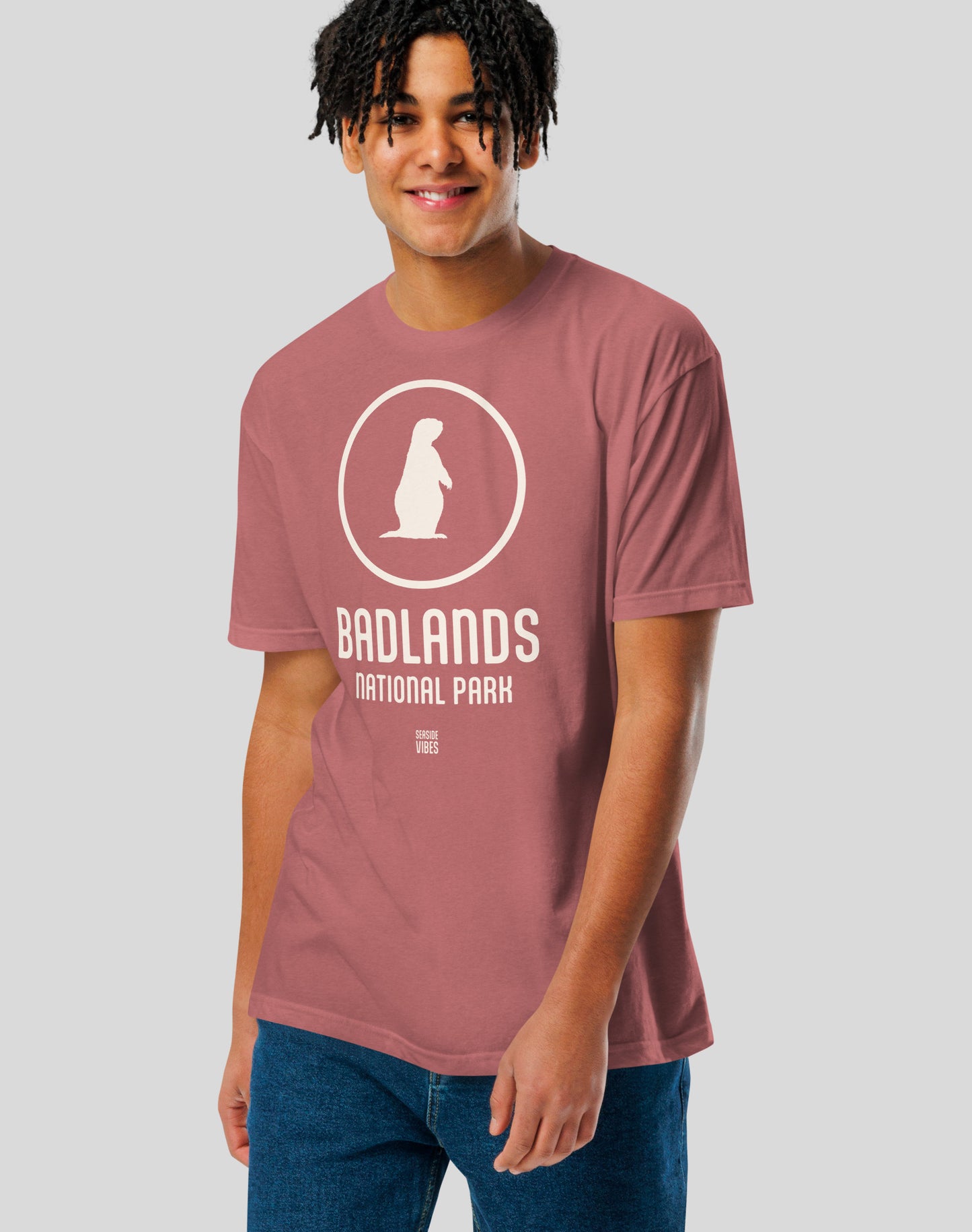 Badlands National Park Tee - Cotton Blend | Heather Mauve
