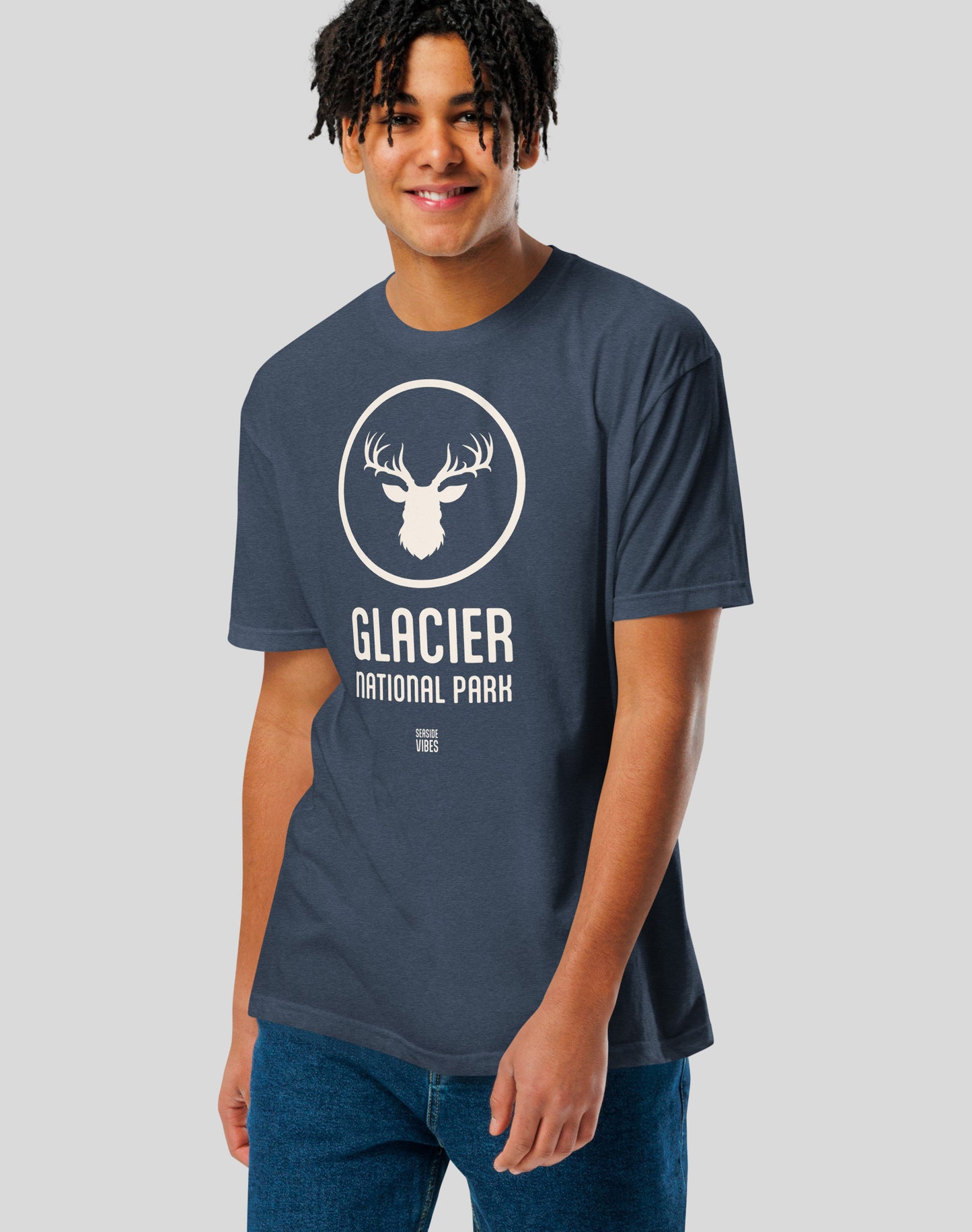 Glacier National Park Tee - Cotton Blend | Midnight Navy
