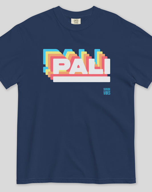 Unisex: Retro Pali Tee - 100% Cotton | True Navy