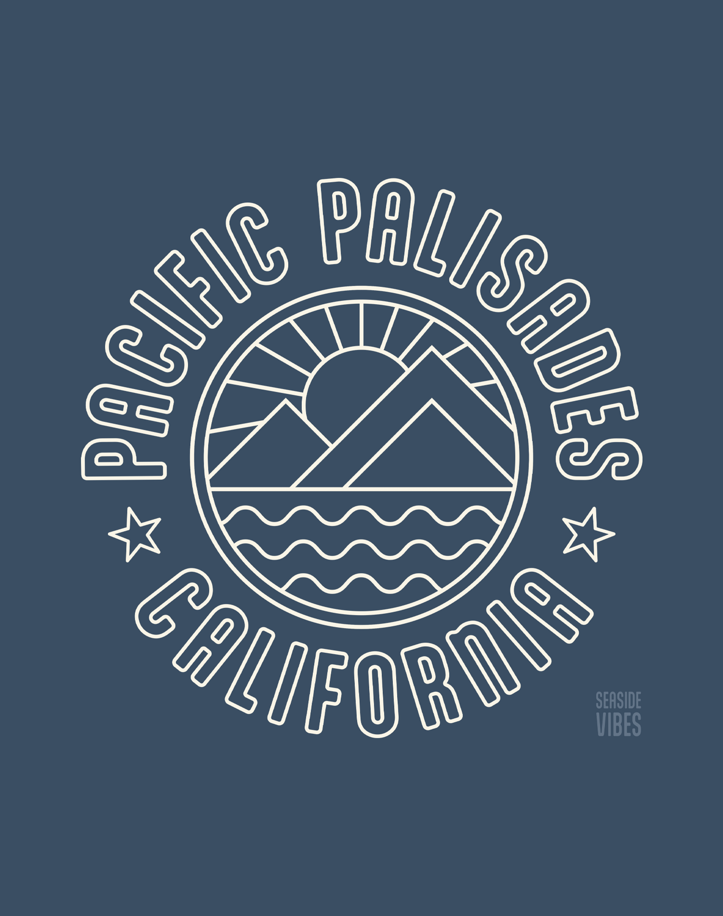 Unisex: Pacific Palisades Sunrise Tee - 100% Cotton | Midnight