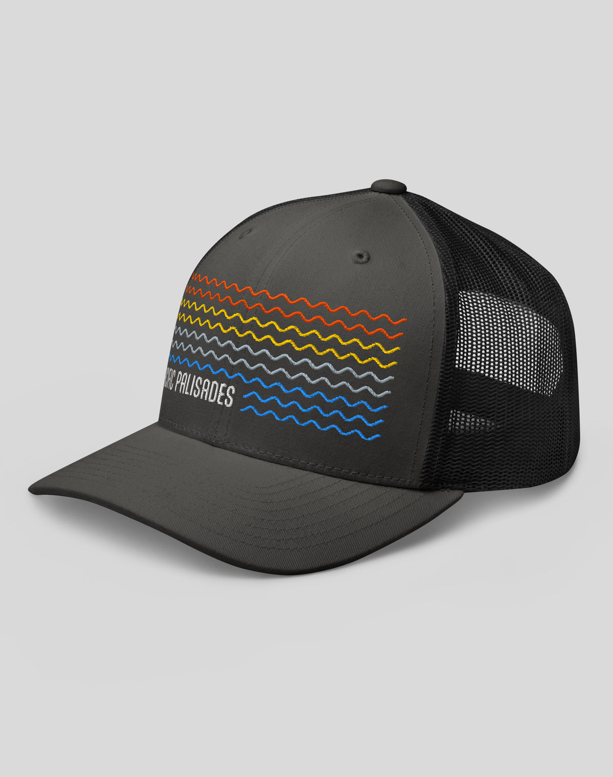 Pacific Palisades Sunset Waves Trucker Hat - Charcoal/Black