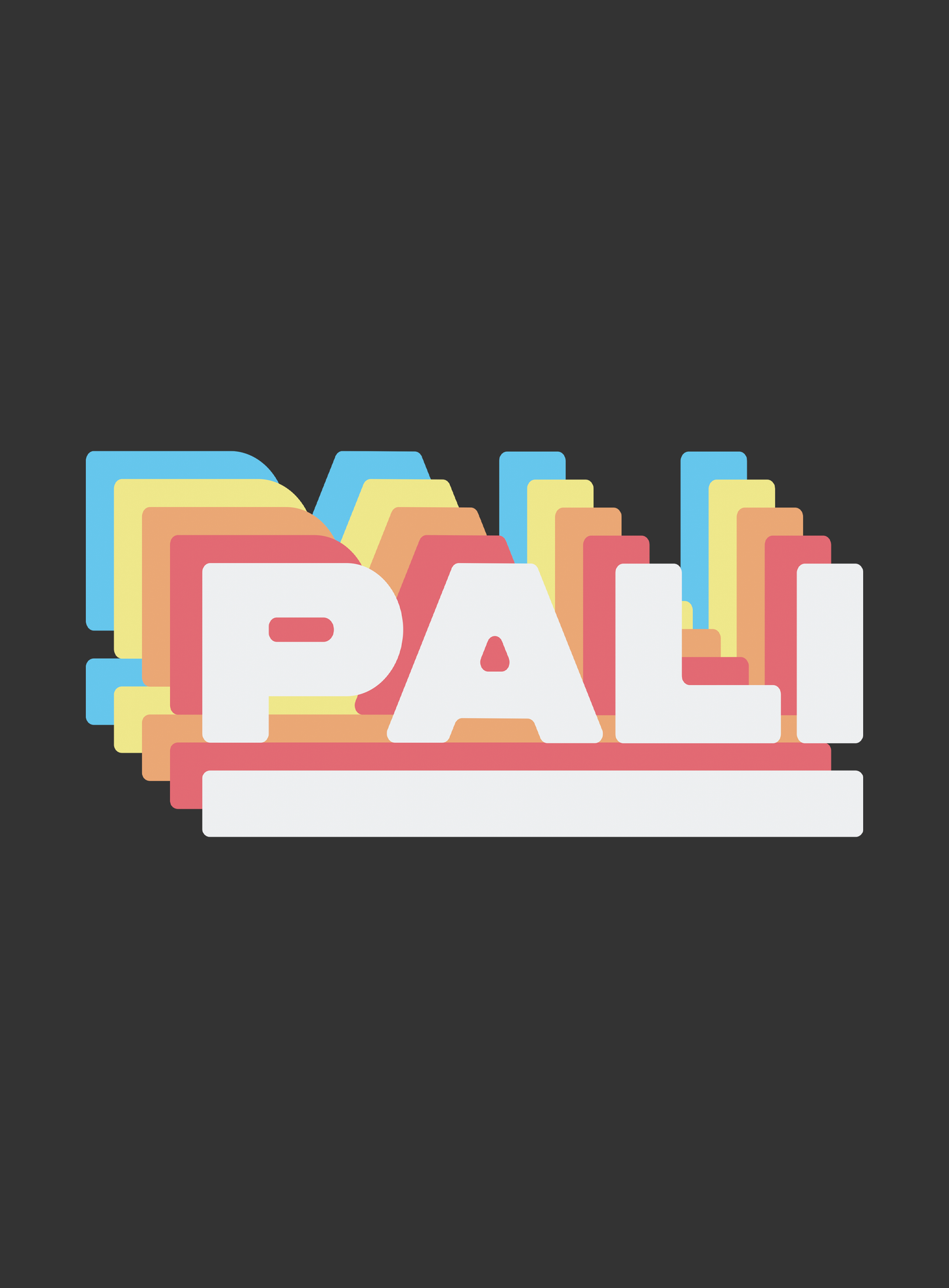 Unisex: Retro Pali Tee - Dark Grey Heather
