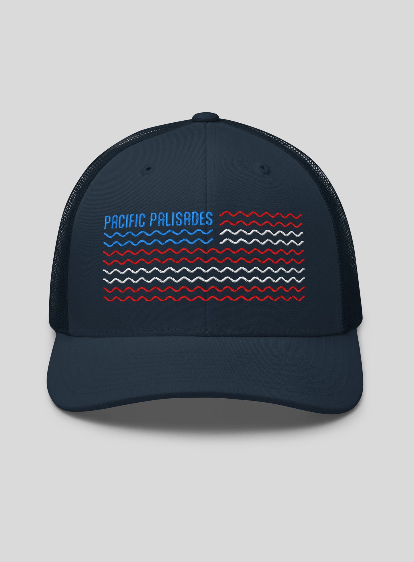 Pacific Palisades 4th of July Trucker Hat - Navy/Navy