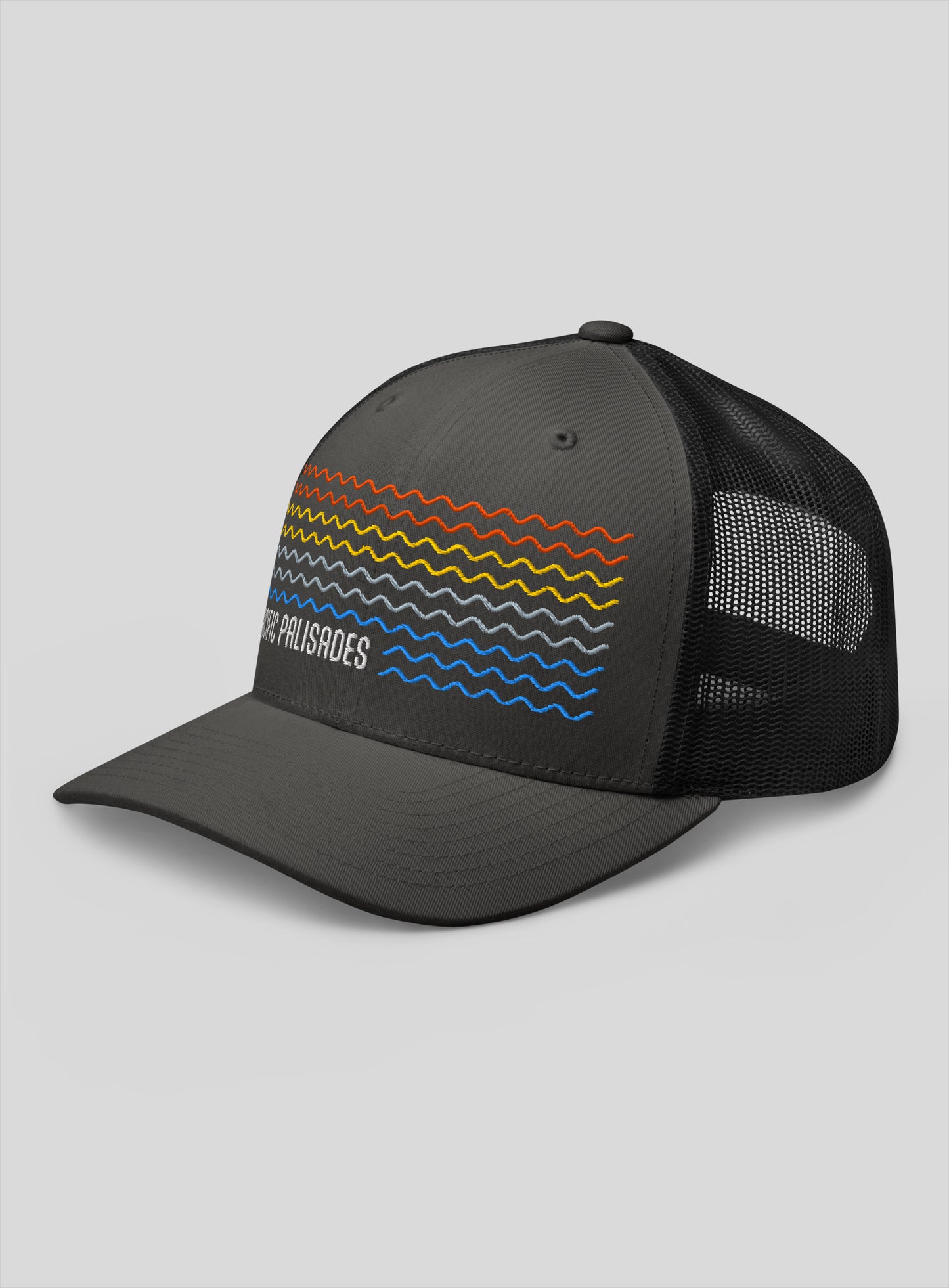 Pacific Palisades Sunset Waves Trucker Hat - Charcoal/Black