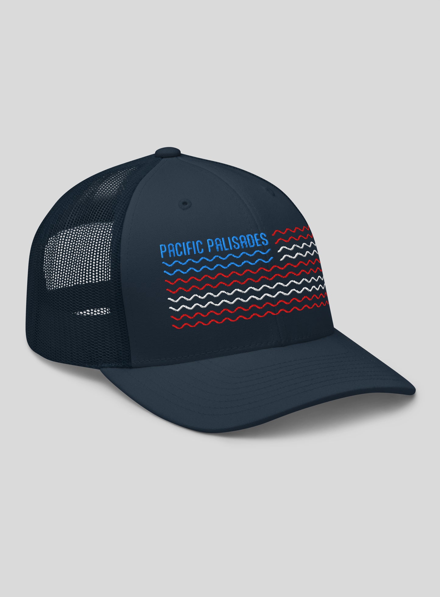 Pacific Palisades 4th of July Trucker Hat - Navy/Navy