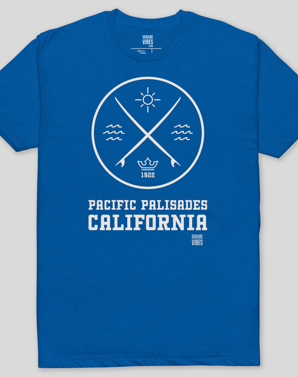 Pacific Palisades Surf Tee - Cotton Blend | Royal
