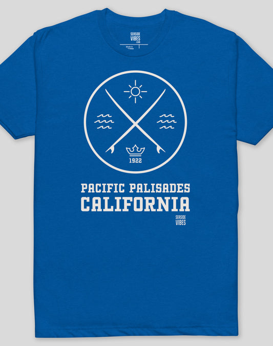 Pacific Palisades Surf Tee - Cotton Blend | Royal