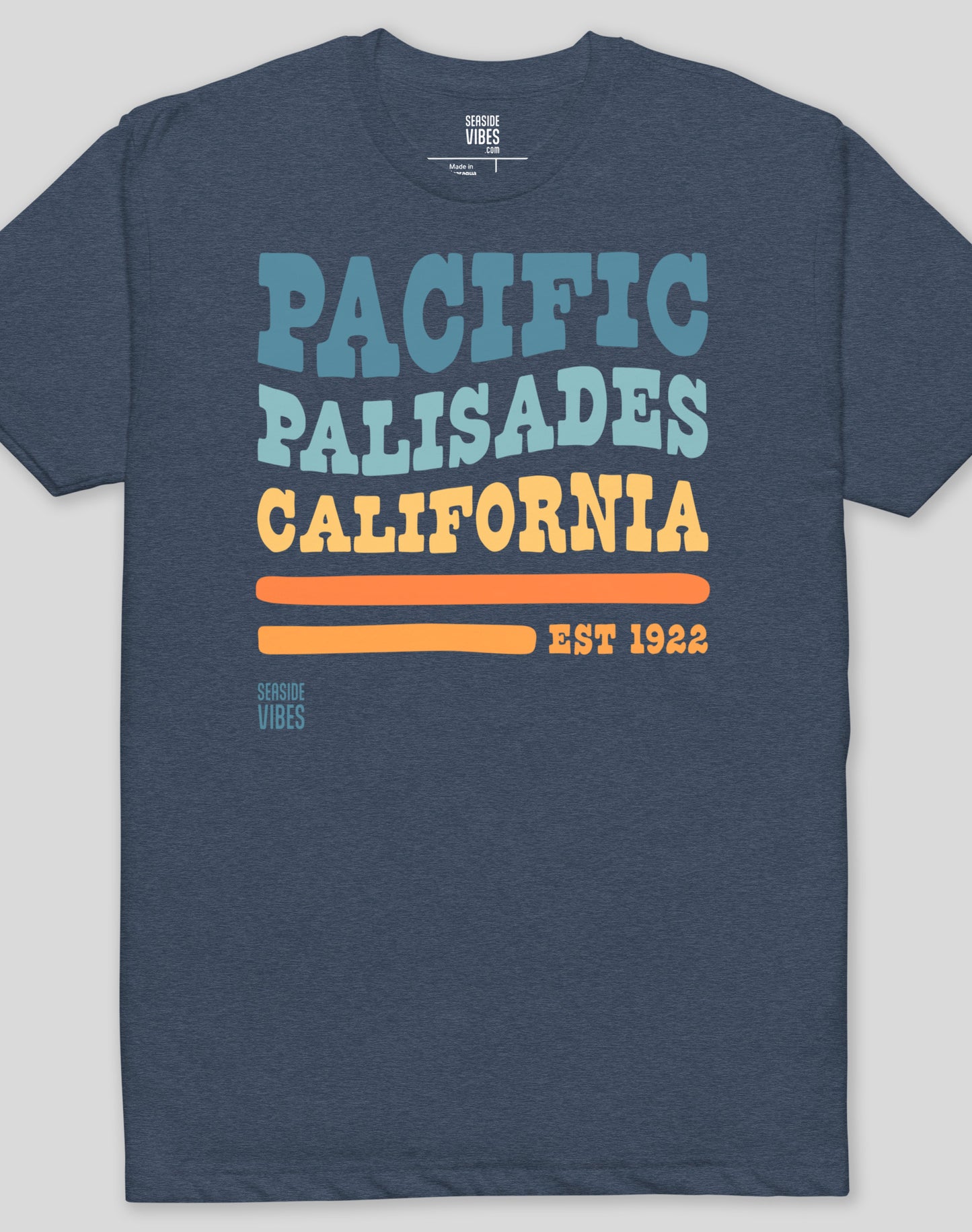 Pacific Palisades Vibes Tee - Cotton Blend | Midnight Navy