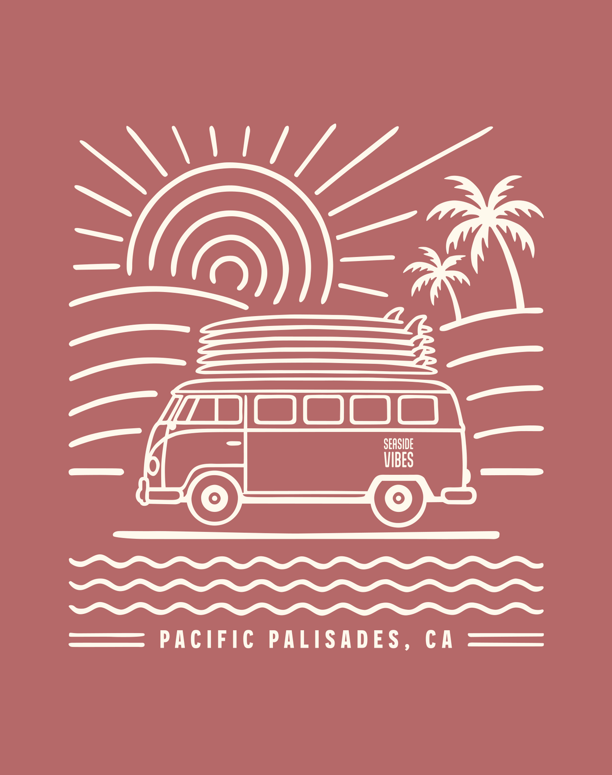 Pacific Palisades Endless Summer Tee - Cotton Blend | Heather Mauve