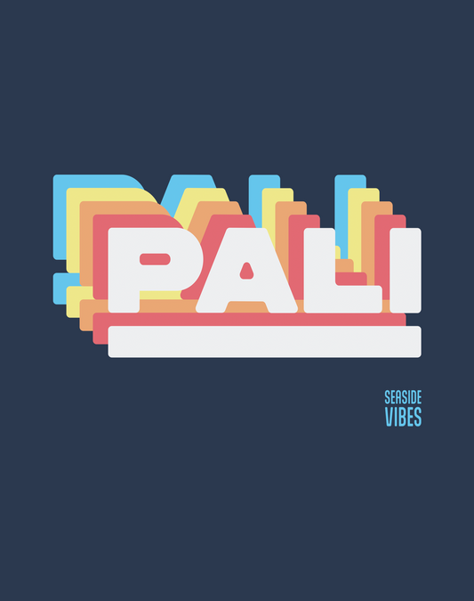 Pacific Palisades Retro Pali Tee - Cotton Blend | Midnight Navy