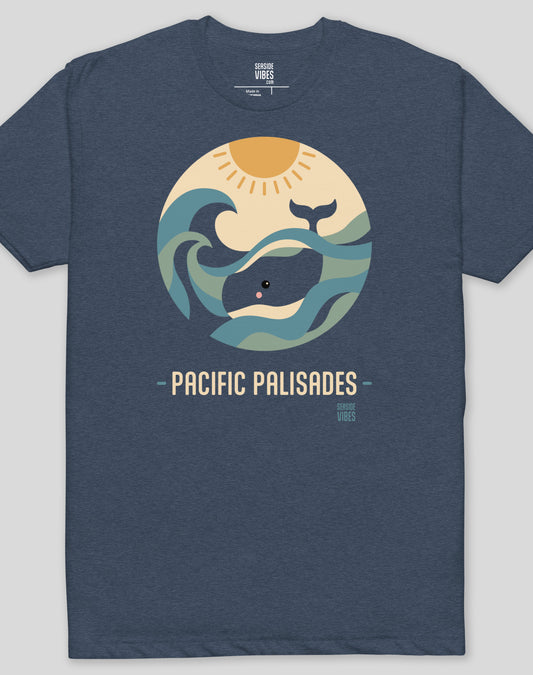 Pacific Palisades Whale Sunset Tee - Cotton Blend | Midnight Navy