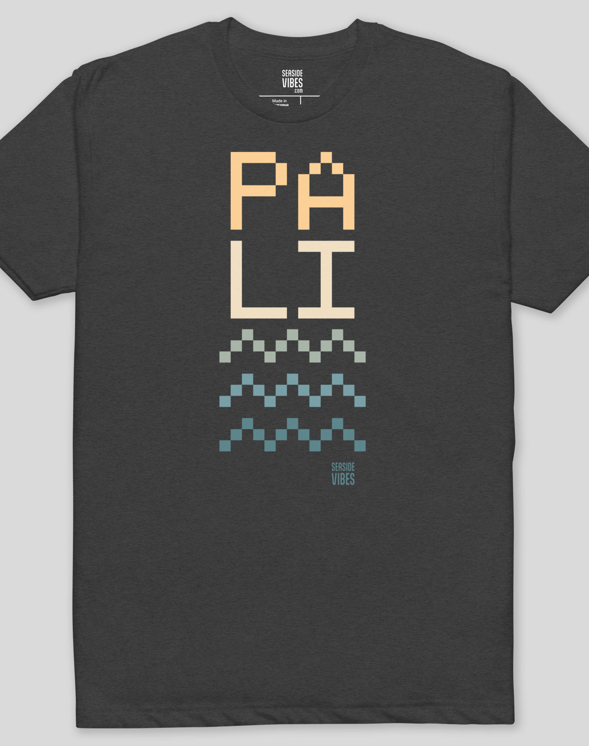 Pacific Palisades Pali Pixel Tee - Cotton Blend | Charcoal