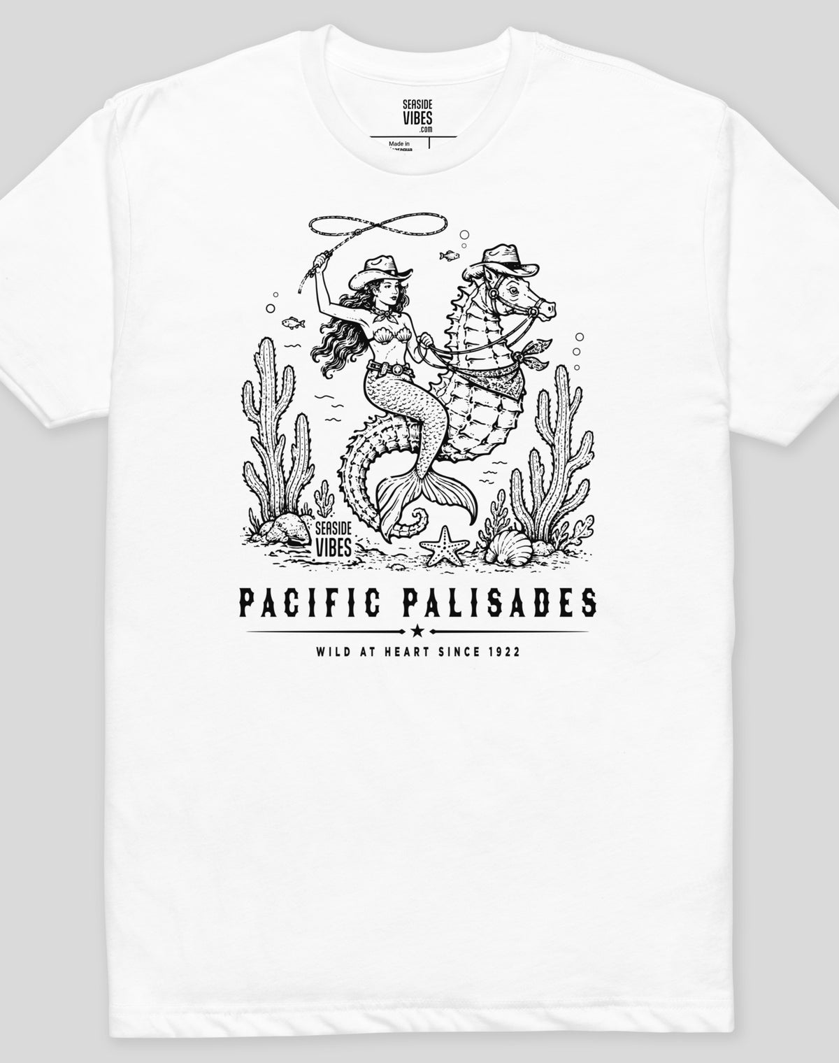 Pacific Palisades Wild at Heart Since 1922 Tee - Cotton Blend | White