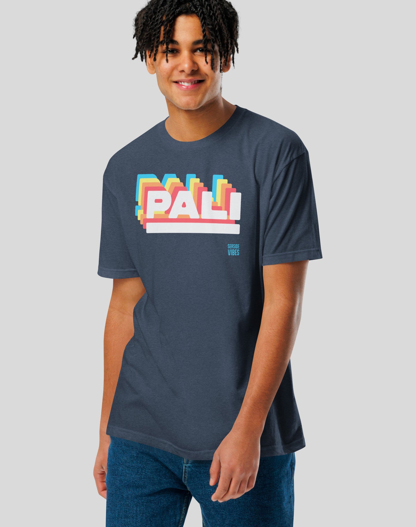 Pacific Palisades Retro Pali Tee - Cotton Blend | Midnight Navy