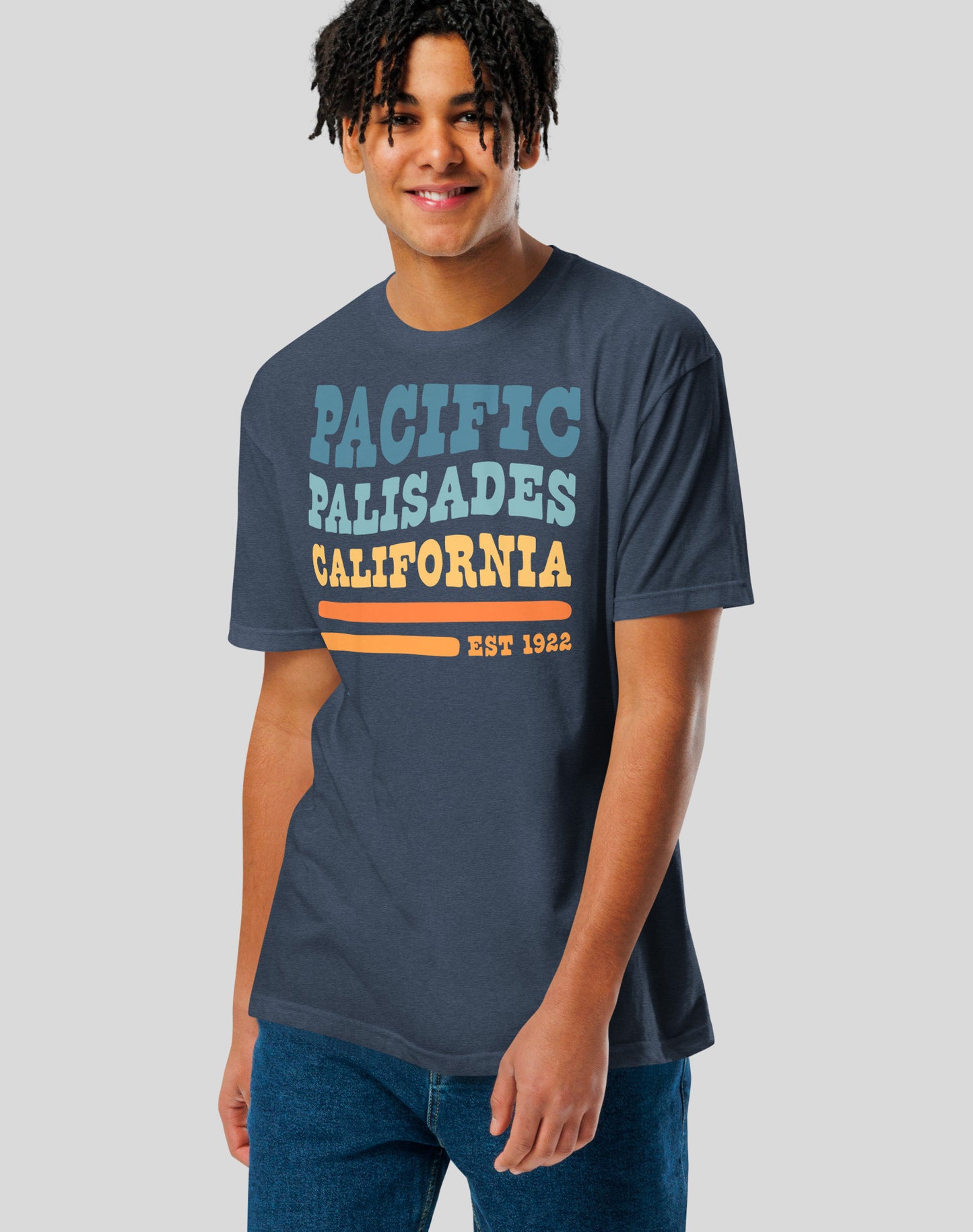 Pacific Palisades Vibes Tee - Cotton Blend | Midnight Navy