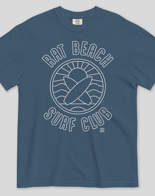 Unisex: Rat Beach Sunset Tee - 100% Cotton | Midnight