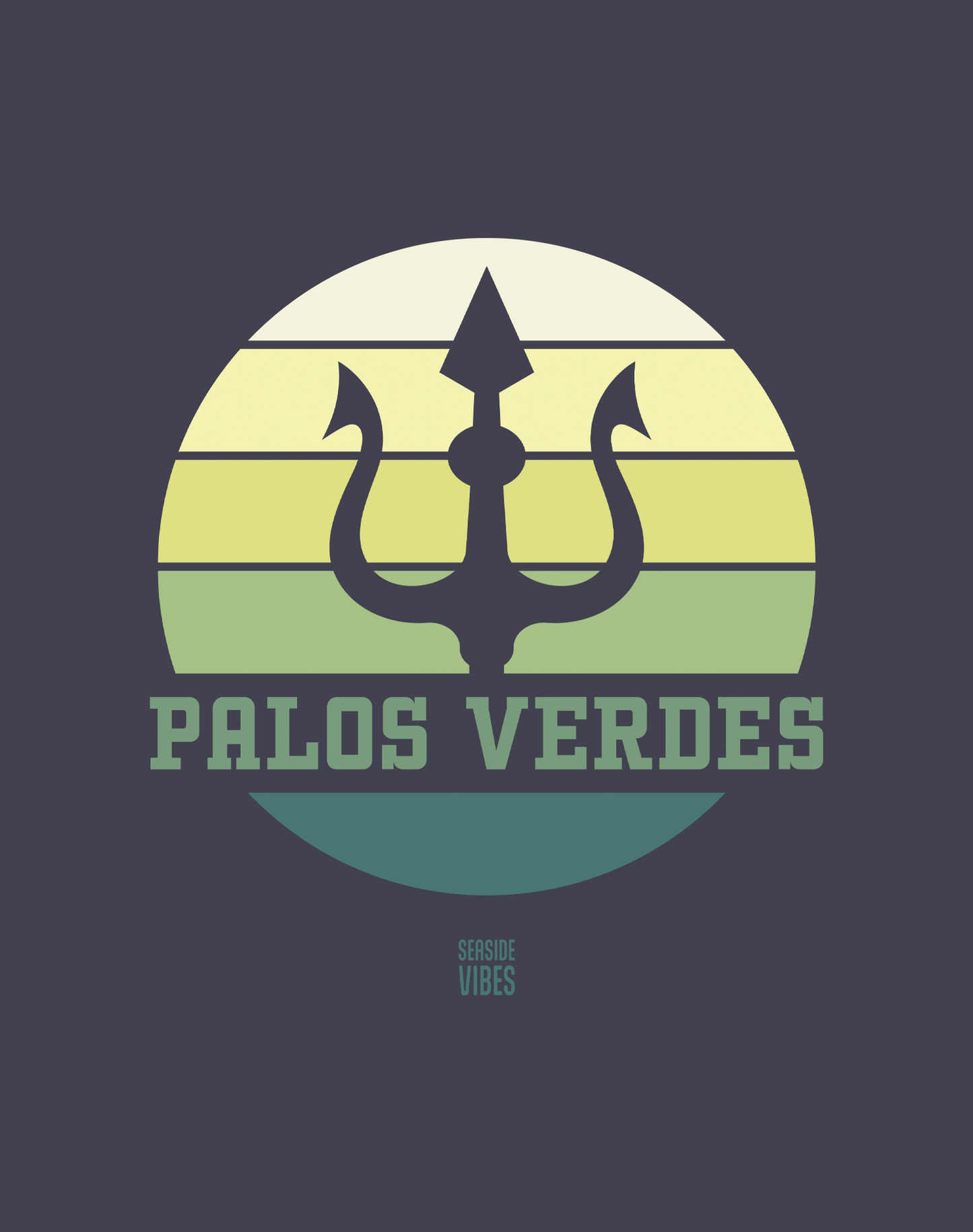 Palos Verdes Trident Tee - Premium 100% Cotton | Navy