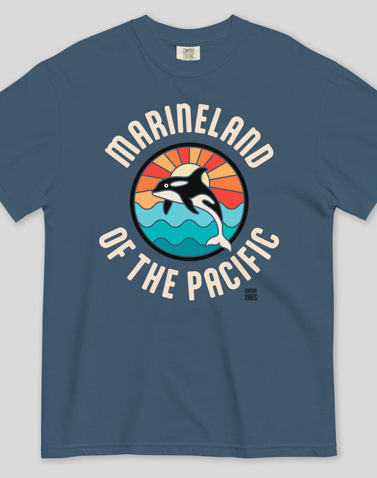 Unisex: Marineland of the Pacific Retro Sunset Tee - 100% Cotton | Midnight
