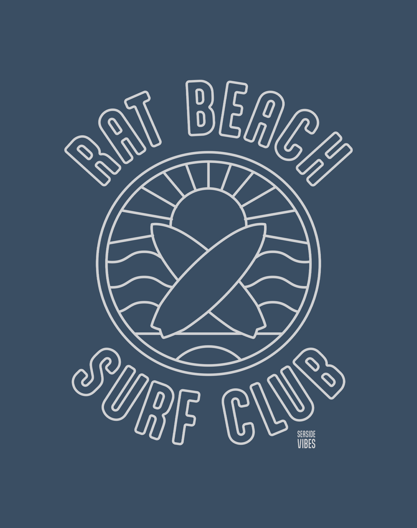 Unisex: Rat Beach Sunset Tee - 100% Cotton | Midnight