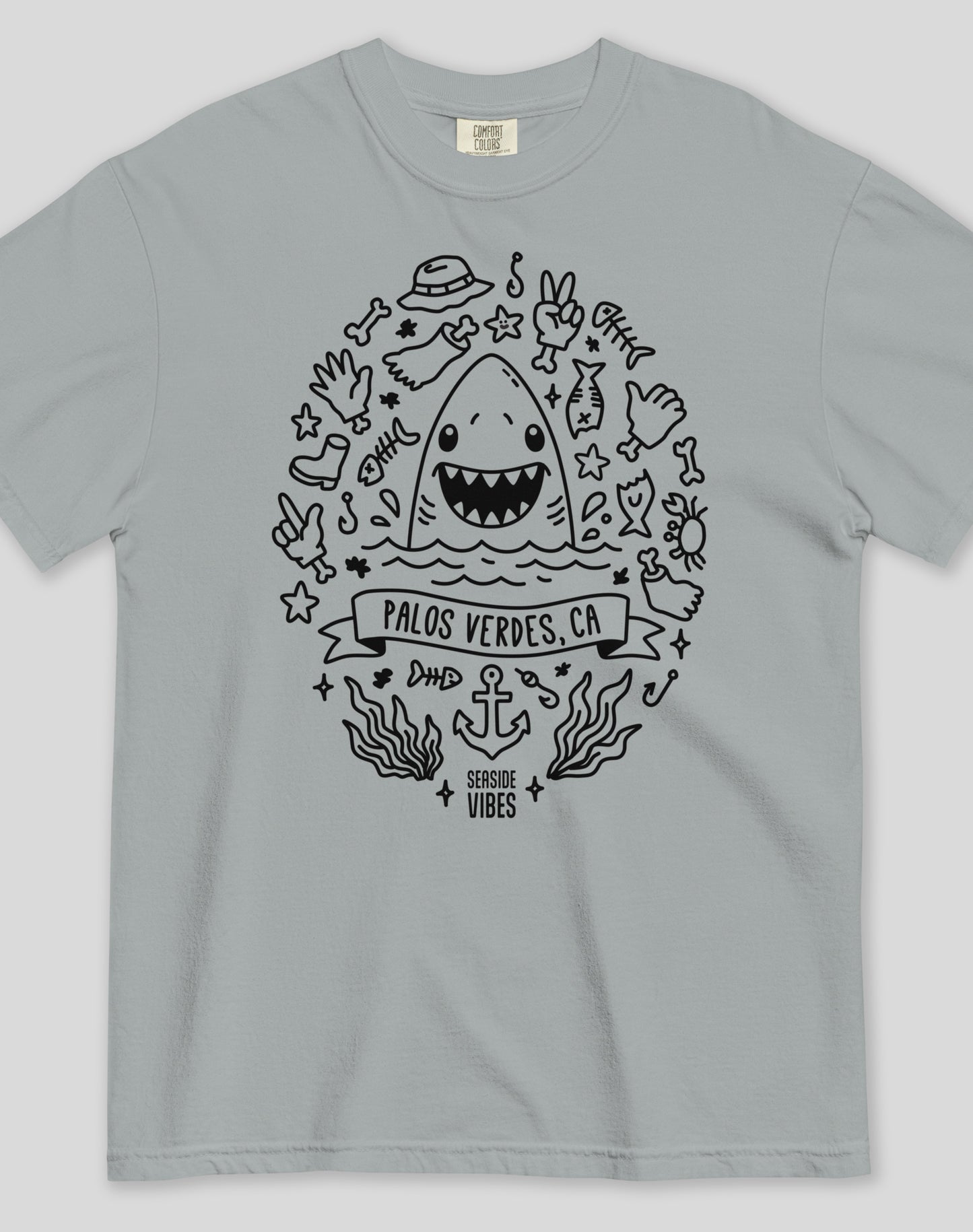 Palos Verdes Shark Attack! Tee - Premium 100% Cotton | Granite