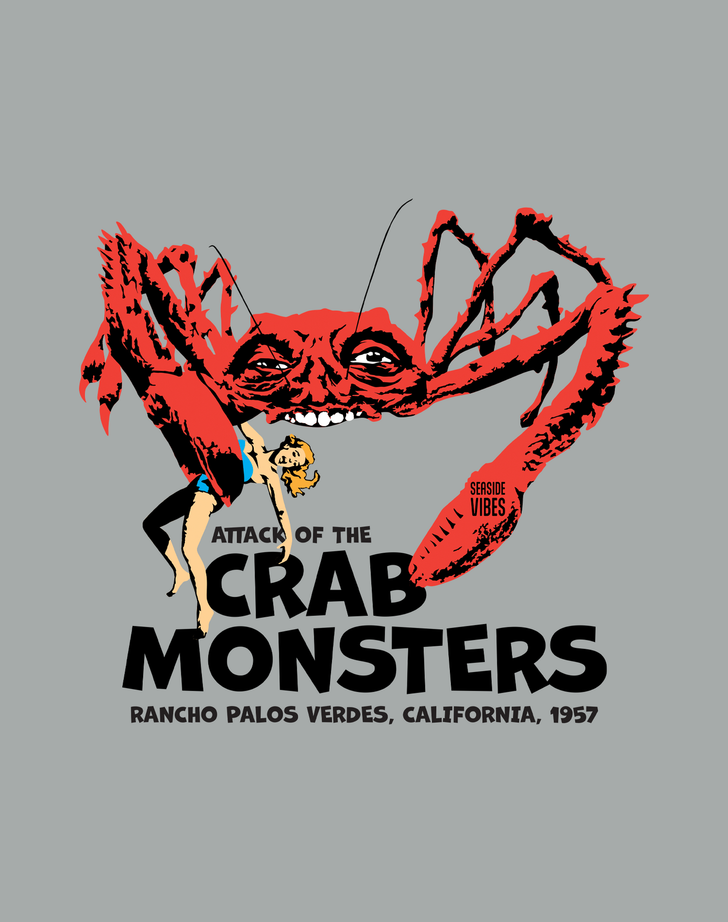 Attack of the Crab Monsters Tee - Premium 100% Cotton | Granite
