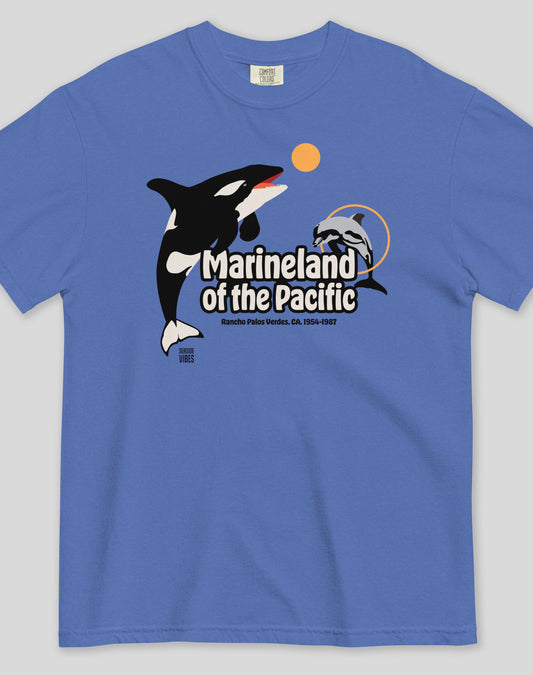 Unisex: Marineland of the Pacific Tee - 100% Cotton | Mystic Blue