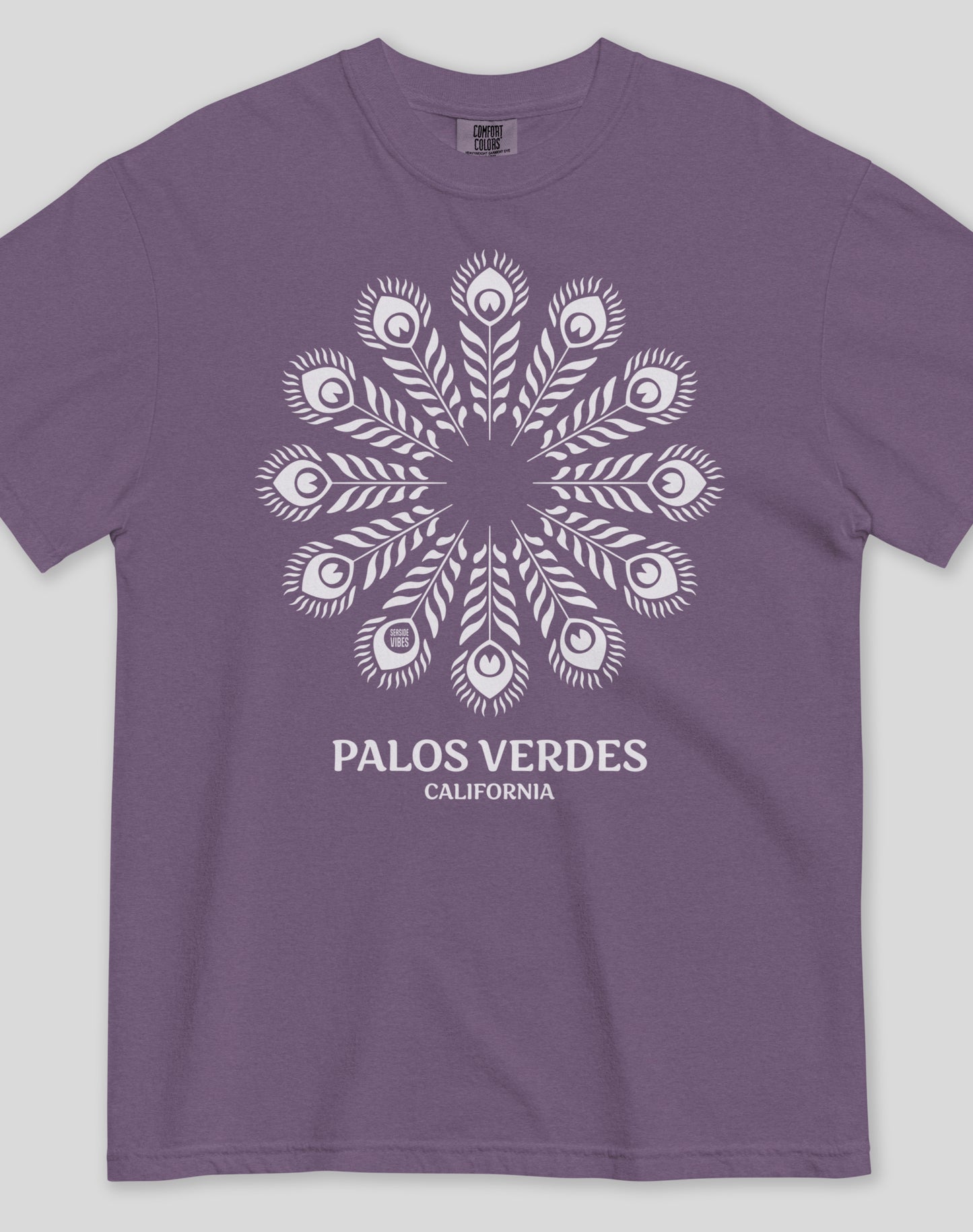 Palos Verdes Feathers Tee - Premium 100% Cotton | Grape