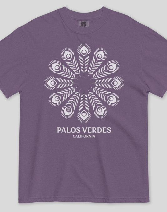 Unisex: Palos Verdes Feathers Tee - 100% Cotton | Grape
